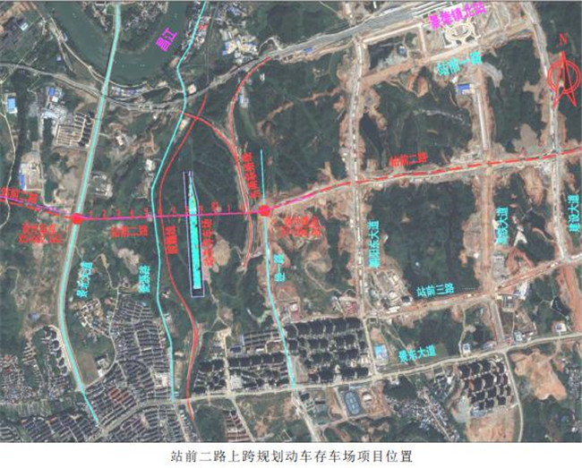 高鐵商(shāng)務(wù)區(qū)站前二路鐵路及回車(chē)場三座跨線(xiàn)橋梁工(gōng)程